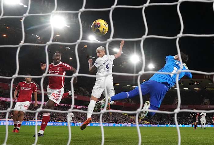 Richarlison pictured (center) scoring for Tottenham away at Nottingham Forest in the Premier League in December 2023